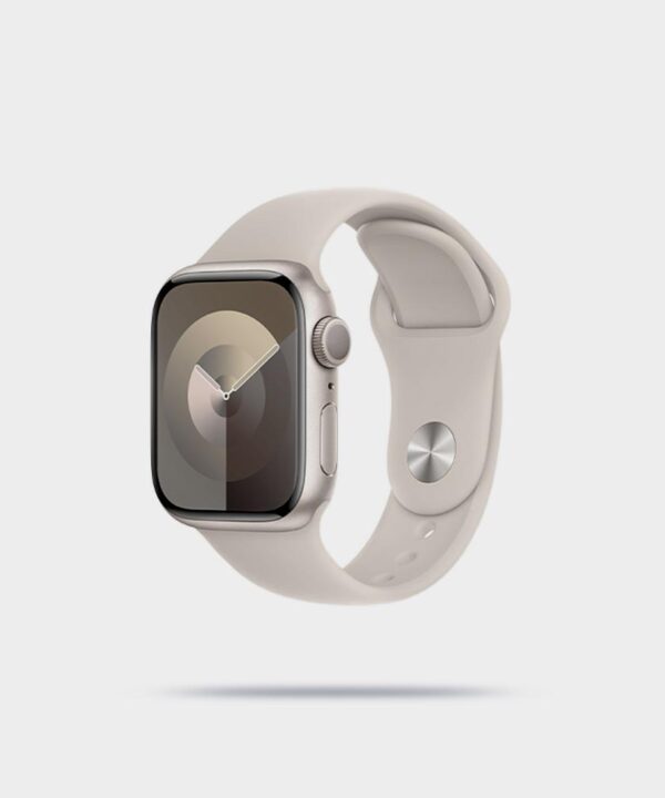 Apple Watch Series 9 GPS + Cellular 45mm Steel Case with Clay Sport Band