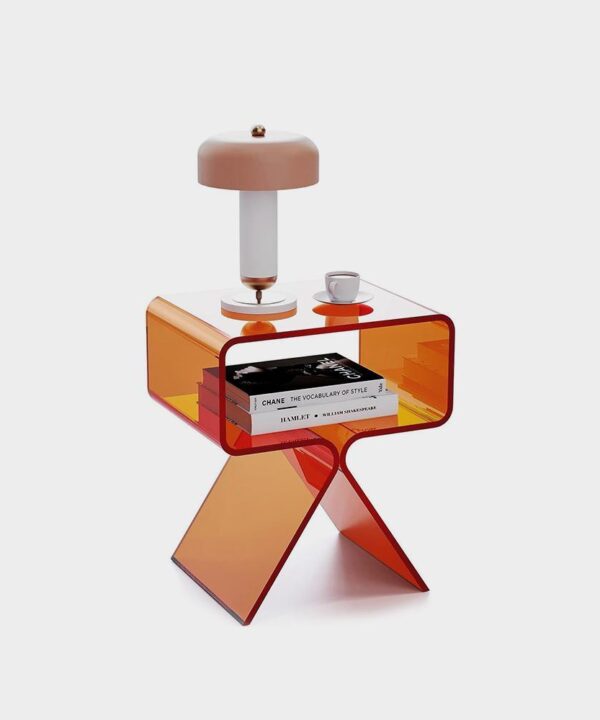 Solaround Acrylic Nightstand Side Table Modern Design Clear Home Decor Display